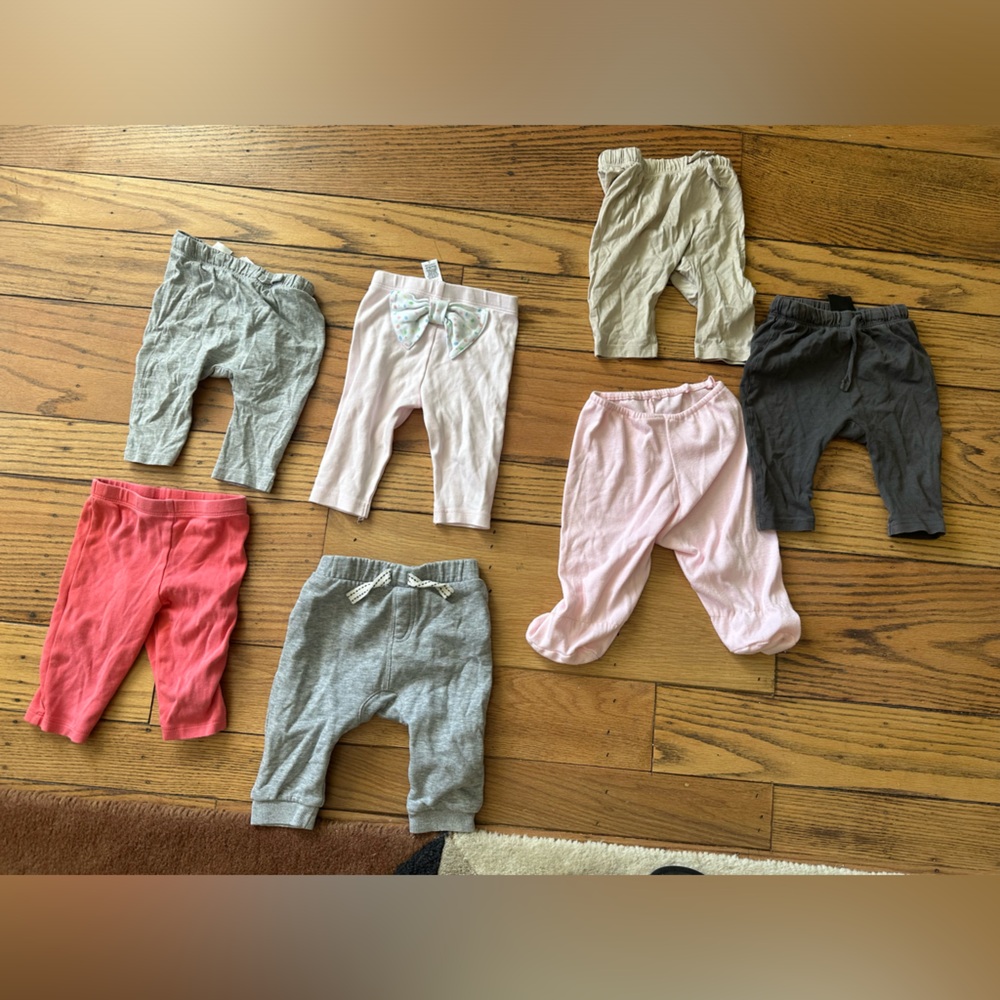 Bundle 7 baby 3-6 months pants trousers h&m little me